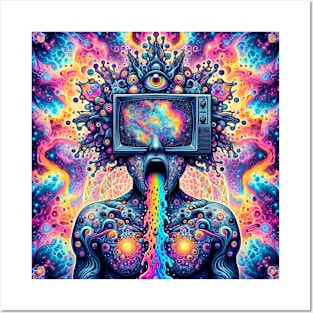 trippy psychedelic fractal madness Posters and Art